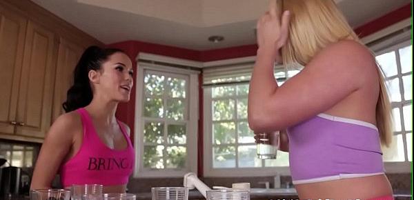  Gushing lesbo pussylicked after yoga